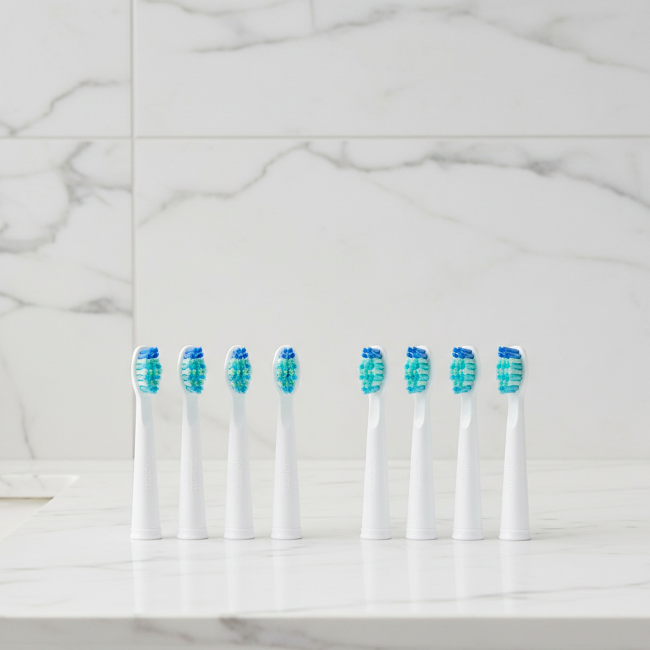 Lot de 8 têtes de brosse de remplacement