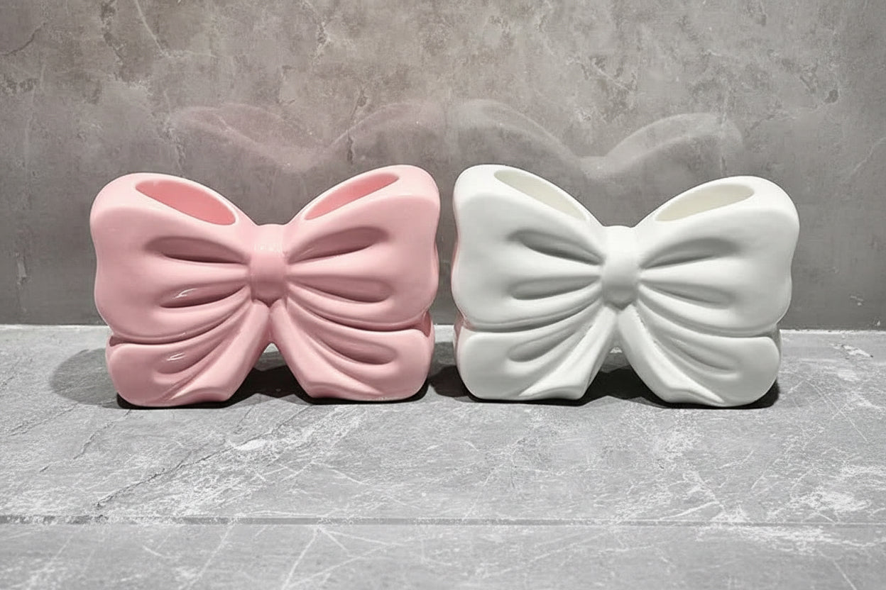 Porte-brosse à dents nœud en céramique